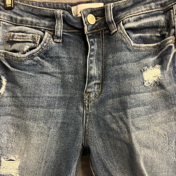 Vervet by Flying Monkey Distressed Jeans size 25 Fringe Ankles - Picture 5 of 7